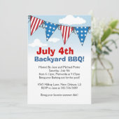 Invitations Patriotic Holiday Theme Party (Debout devant)