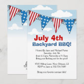 Invitations Patriotic Holiday Theme Party (Devant / Derrière)