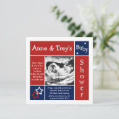 Invitations Patriotic Summer Baby Shower (Debout devant)