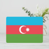 Invitations patriotiques avec Drapeau d'Azerbaïdja (Debout devant)