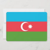 Invitations patriotiques avec Drapeau d'Azerbaïdja (Dos)