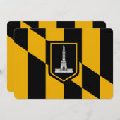 Invitations patriotiques avec Drapeau de Baltimore (Devant / Derrière)