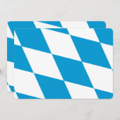 Invitations patriotiques avec Drapeau de Bavière (Devant / Derrière)