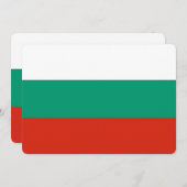 Invitations patriotiques avec drapeau de Bulgarie (Devant / Derrière)