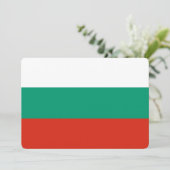 Invitations patriotiques avec drapeau de Bulgarie (Debout devant)
