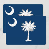 Invitations patriotiques avec Drapeau de Caroline  (Devant / Derrière)