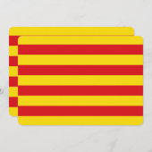 Invitations patriotiques avec Drapeau de Catalogne (Devant / Derrière)