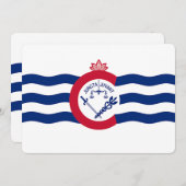 Invitations patriotiques avec drapeau de Cincinnat (Devant / Derrière)