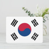 Invitations patriotiques avec Drapeau de Corée du (Debout devant)