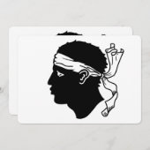 Invitations patriotiques avec Drapeau de Corse (Devant / Derrière)