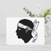 Invitations patriotiques avec Drapeau de Corse (Debout devant)