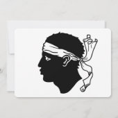 Invitations patriotiques avec Drapeau de Corse (Dos)