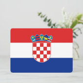 Invitations patriotiques avec drapeau de Croatie (Debout devant)