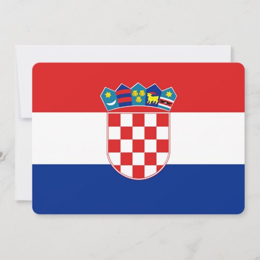 Invitations patriotiques avec drapeau de Croatie (Devant)