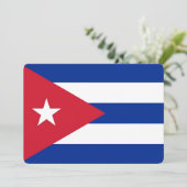 Invitations patriotiques avec Drapeau de Cuba (Debout devant)