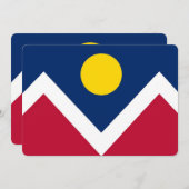 Invitations patriotiques avec Drapeau de Denver (Devant / Derrière)