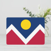 Invitations patriotiques avec Drapeau de Denver (Debout devant)