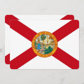 Invitations patriotiques avec Drapeau de Floride (Devant / Derrière)