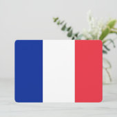 Invitations patriotiques avec drapeau de France (Debout devant)