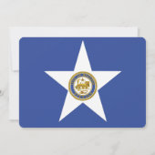 Invitations patriotiques avec Drapeau de Houston (Dos)