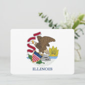 Invitations patriotiques avec Drapeau de l'Illinoi (Debout devant)