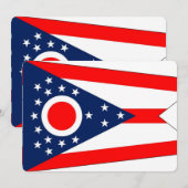 Invitations patriotiques avec drapeau de l'Ohio (Devant / Derrière)