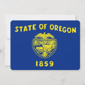 Invitations patriotiques avec drapeau de l'Oregon (Dos)