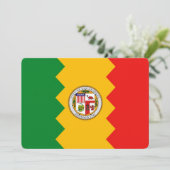 Invitations patriotiques avec Drapeau de Los Angel (Debout devant)