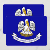 Invitations patriotiques avec Drapeau de Louisiane (Devant / Derrière)