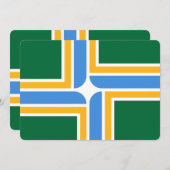 Invitations patriotiques avec drapeau de Portland (Devant / Derrière)