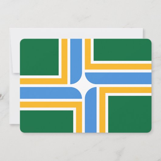 Invitations patriotiques avec drapeau de Portland (Devant)