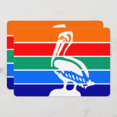 Invitations patriotiques avec drapeau de Saint-Pét (Devant / Derrière)