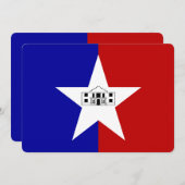 Invitations patriotiques avec Drapeau de San Anton (Devant / Derrière)