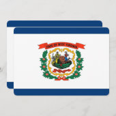 Invitations patriotiques avec drapeau de Virginie  (Devant / Derrière)