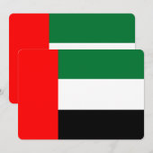 Invitations patriotiques avec Drapeau des EAU (Devant / Derrière)