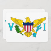 Invitations patriotiques avec drapeau des îles Vie (Devant / Derrière)