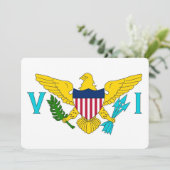 Invitations patriotiques avec drapeau des îles Vie (Debout devant)