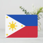 Invitations patriotiques avec drapeau des Philippi (Debout devant)