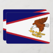 Invitations patriotiques avec Drapeau des Samoa am (Devant / Derrière)