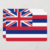 Invitations patriotiques avec Drapeau d'Hawaï (Devant / Derrière)