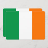 Invitations patriotiques avec drapeau d'Irlande (Devant / Derrière)