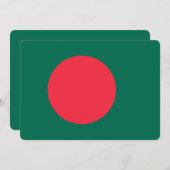 Invitations patriotiques avec Drapeau du Banglades (Devant / Derrière)