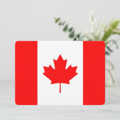 Invitations patriotiques avec drapeau du Canada (Debout devant)