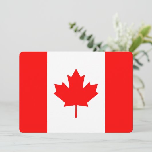 Invitations patriotiques avec drapeau du Canada (Debout devant)