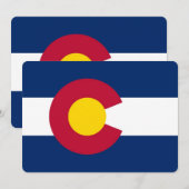 Invitations patriotiques avec Drapeau du Colorado (Devant / Derrière)