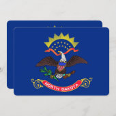 Invitations patriotiques avec Drapeau du Dakota du (Devant / Derrière)