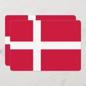 Invitations patriotiques avec Drapeau du Danemark (Devant / Derrière)