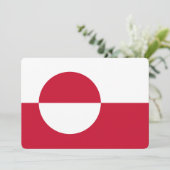 Invitations patriotiques avec drapeau du Groenland (Debout devant)