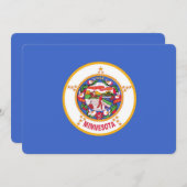 Invitations patriotiques avec Drapeau du Minnesota (Devant / Derrière)