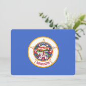 Invitations patriotiques avec Drapeau du Minnesota (Debout devant)